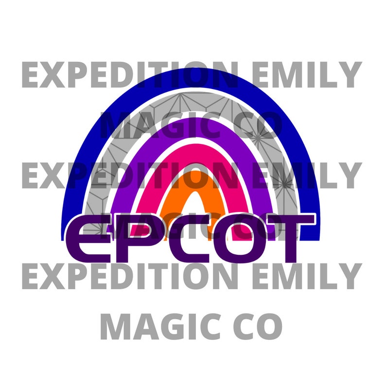 EPCOT Rainbow Sticker // EPCOT sticker // Disney World Sticker // Clear Sticker image 3