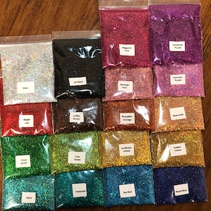 Fine Rainbow Holographic Glitter Mix Packs ( you pick the amount and color) (0.2mm)