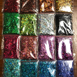 Chunky Rainbow Holographic Glitter Mix Packs ( you pick the amount and color)