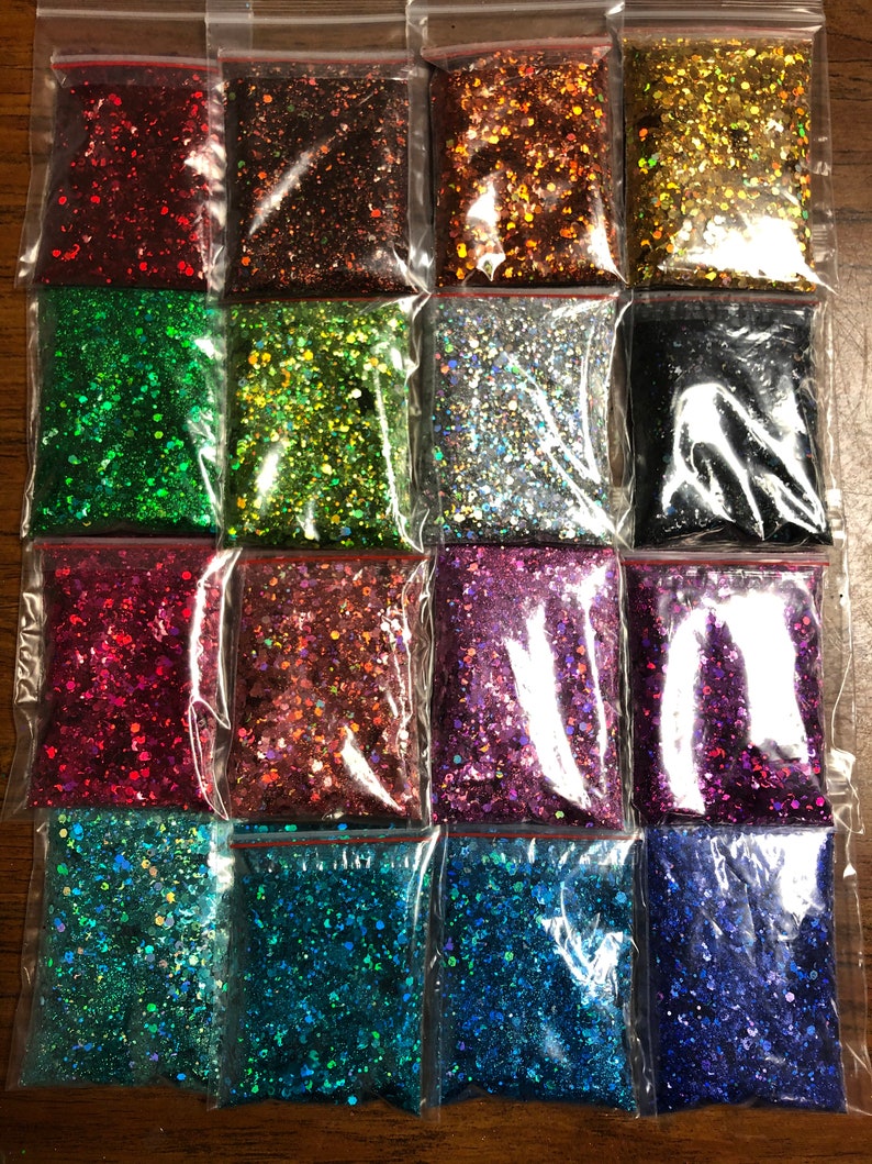 Chunky Rainbow Holographic Glitter Mix Packs ( you pick the amount and color) 