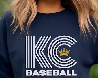 Kansas City Royals Crewneck Sweatshirt: KC Baseball Fan Gift