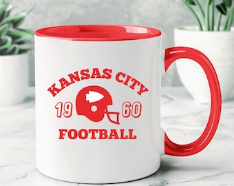 Kansas City Chiefs Coffee Mug, Red and White Chiefs Mug, Vintage Chiefs Mug, Chiefs Coffee Cup, Chiefs Gift for Him, Chiefs Gift for Her