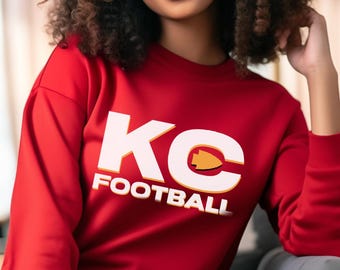 Red Kansas City Chiefs Sweatshirt: Unisex Football Crewneck