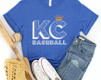 Camiseta unisex de cuello redondo de los Kansas City Royals: Camiseta para aficionados al béisbol