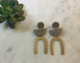 Handmade Polymer Clay Earrings | Brass and Clay Arches