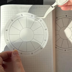 Adesivos de Mapa Astrológico - Mapas Astrológicos em Branco para Planejador, Diário de Marcadores, Diário Lunar - Adesivos de Lua de Bruxa