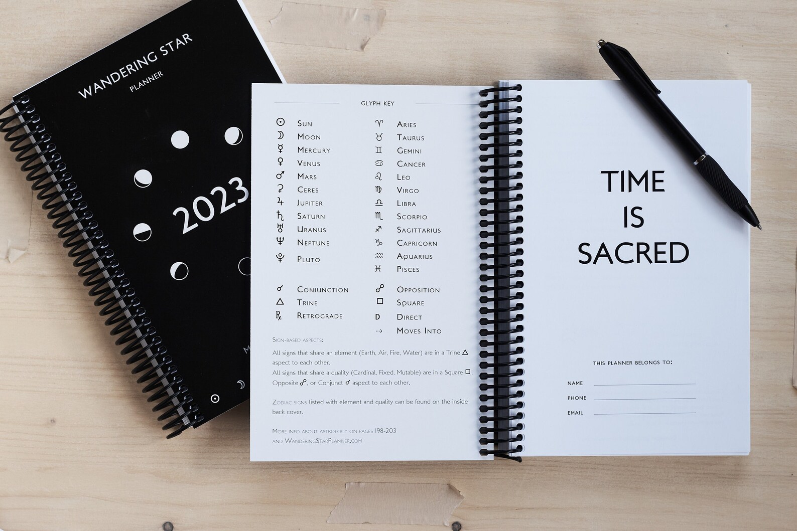 Spiral Bound Astrology Planner 2023 Dated Monthly/weekly Etsy