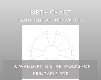 Birth Chart Astrology Blank Template | Printable PDF Digital Delivery