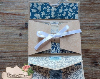 Printable Royal-Core Inspired Junk Journal Folio, loaded pockets, vintage file folder