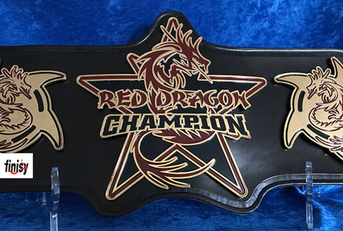 Red Dragon Martial Arts Championship Belt Replica Etsy