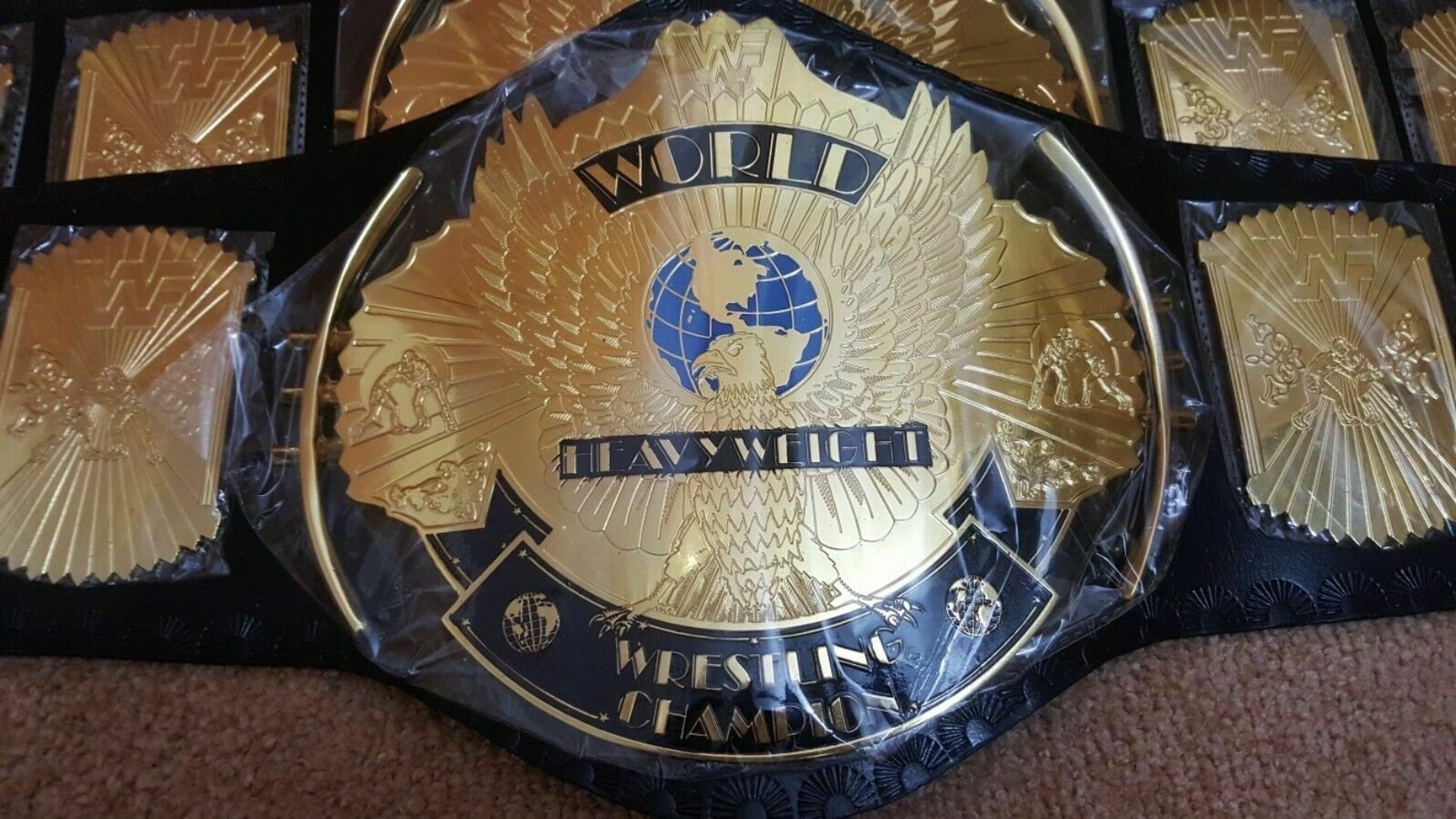 WWF WWE Classic Gold Winged Eagle Championship Belt.All Size Etsy