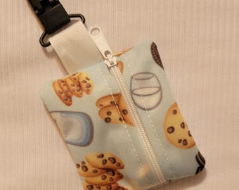 NG /NJ Tube Clip-on Zip Pouch, Medical Tubing Support