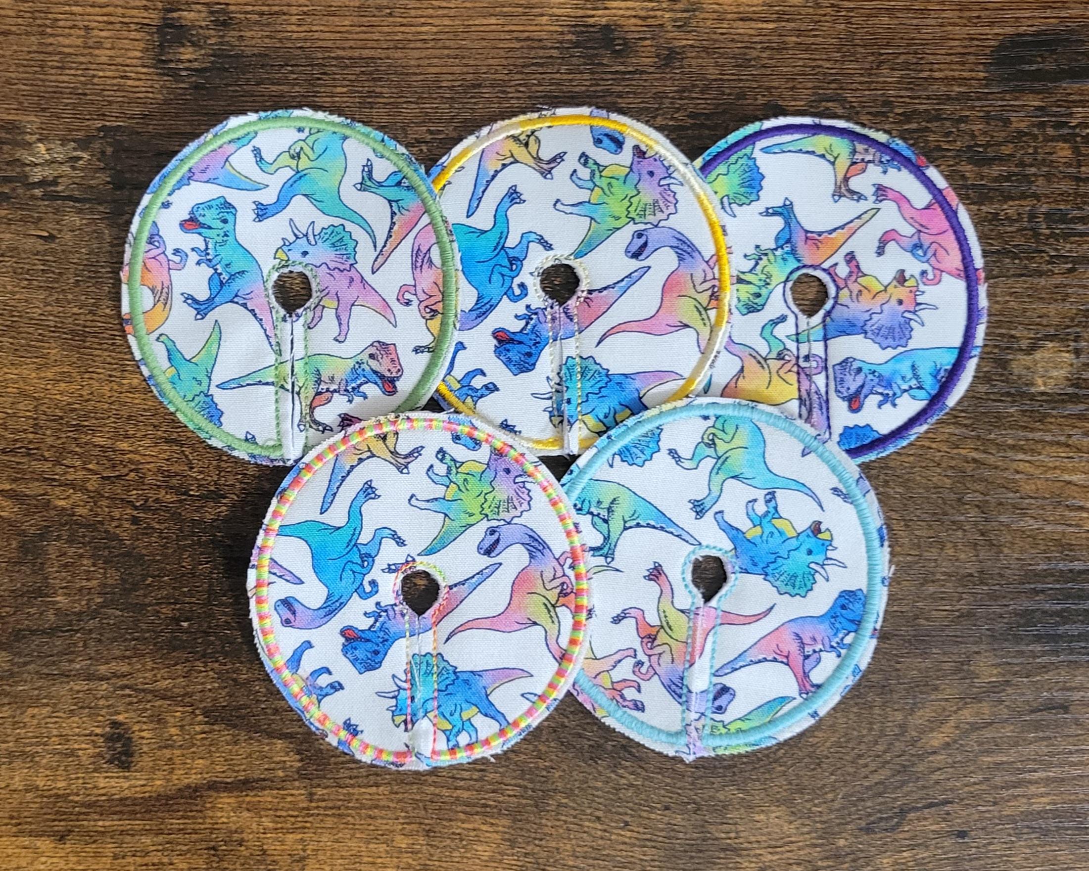 G Tube Pad --Rainbow Dino *listing is for 1(ONE) pad, there are multiple thread color options,  character placement varies*