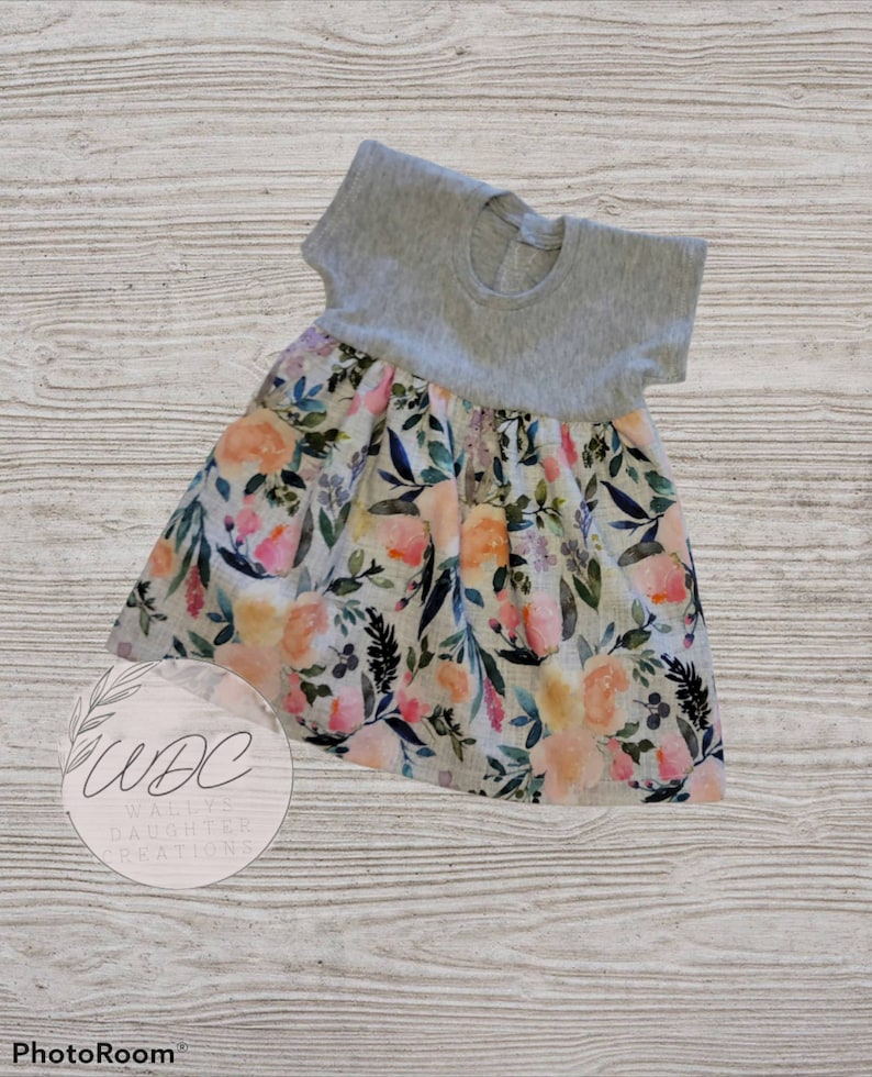 Dolman style tunic length dress and matching doll dress