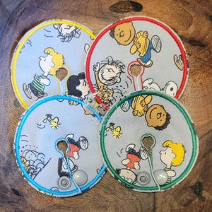 3" G Tube Pad, Peanuts, Snap Closure