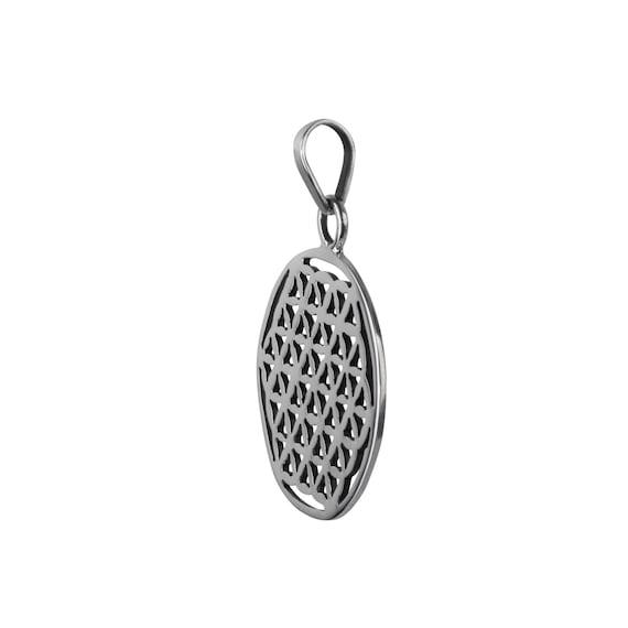 Flower of Life Pendant,Silver Pendant, Silver Sym… - image 3