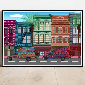 Haiti Meets Brooklyn Art Print | Caribbean Artwork | Haitian Artwork | Wall decorations | High-Quality