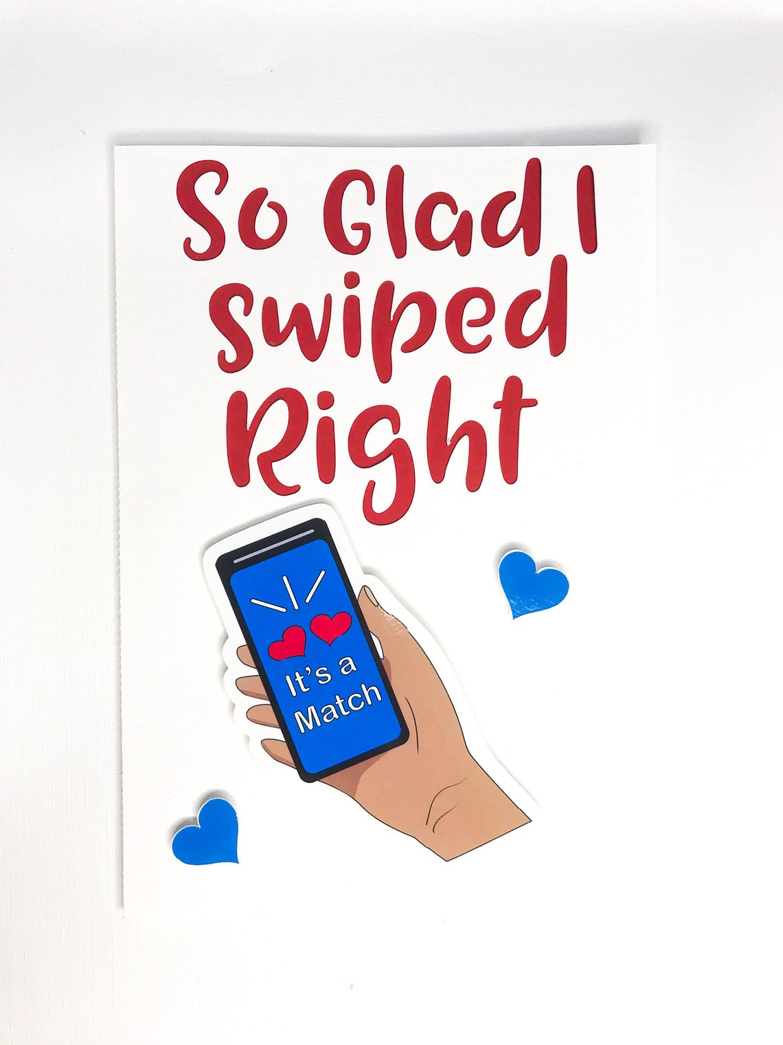 So Glad I Swiped Right Card Funny Birthday Card Tinder - Etsy