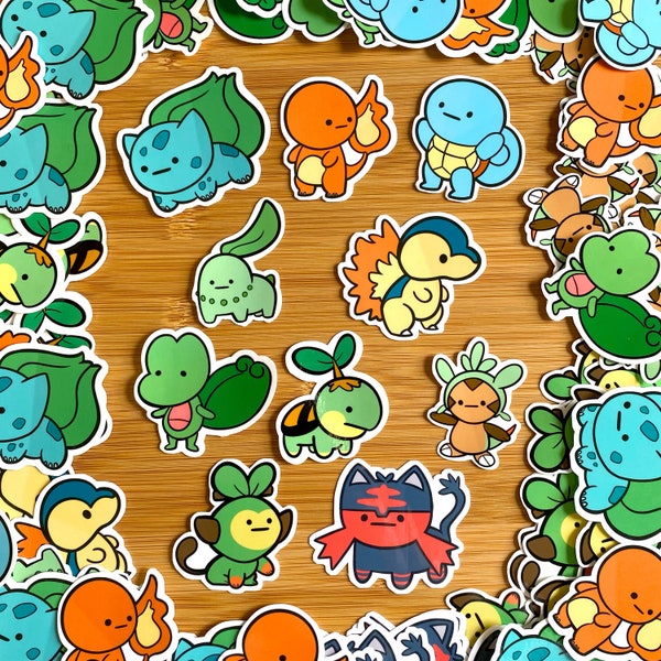 Pokemon Starters Stickers