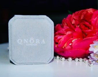 Velvet Ring Box, Jewellery Gift Box, Weddings, Engagement Ring Box, Proposal Ring Box, Ring Bearer Box, Wedding Ring Holder, QNORA Gift box