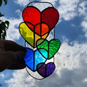 Colourful Multi-Heart Suncatcher