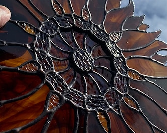 Sunflower Stained Glass Window Decoration