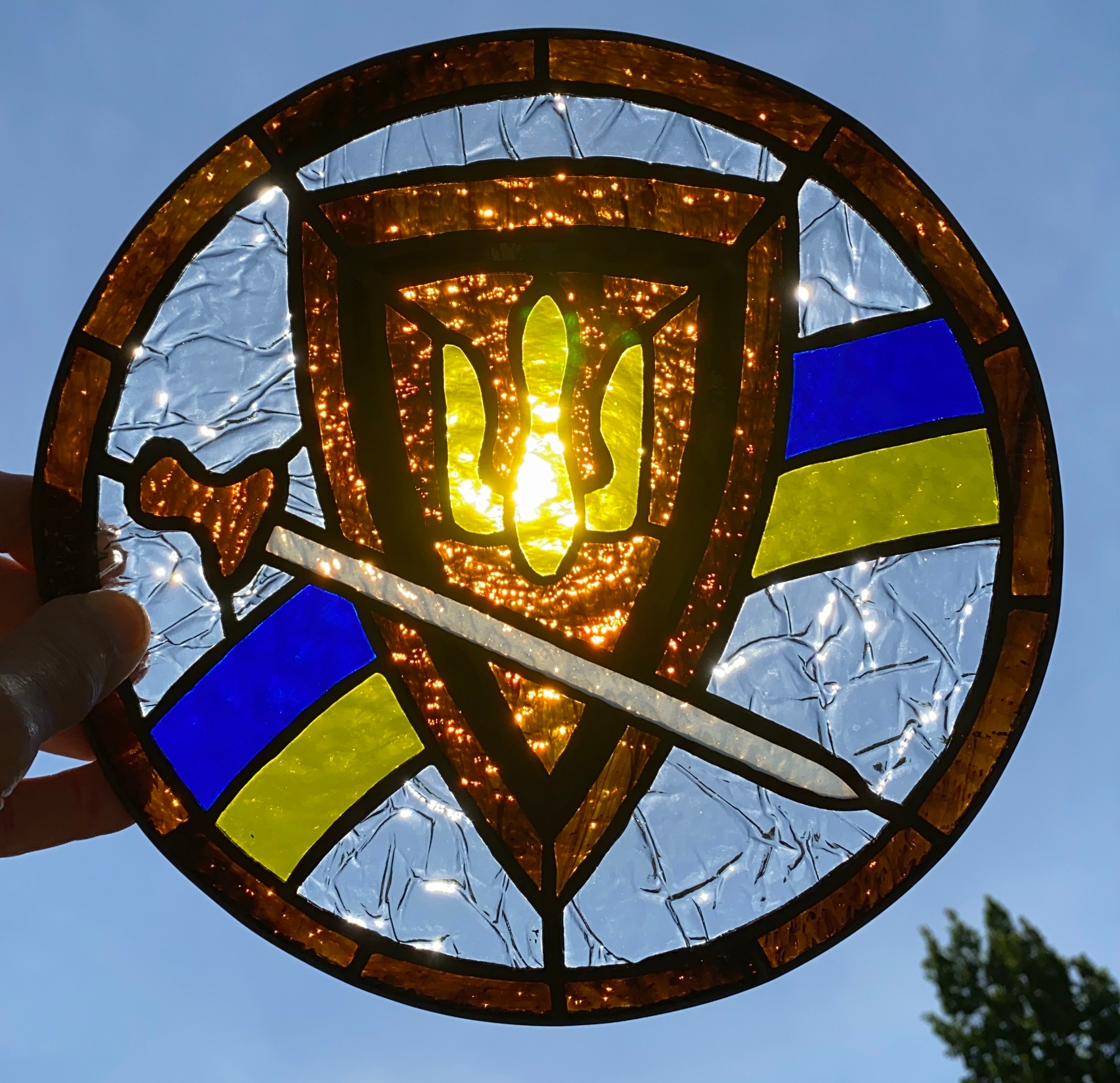 Ukrainian Trident Tryzub Shield and Sword - Etsy