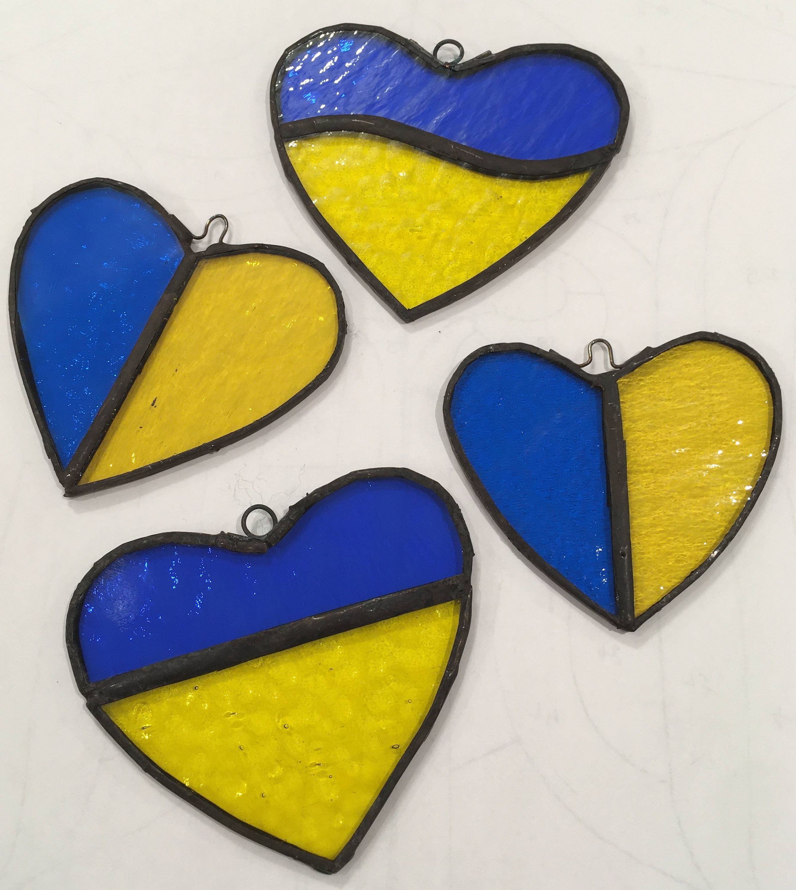 Ukrainian flag hearts     etsy Ukrainian flag hearts     etsy