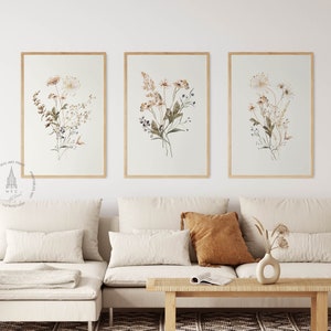 Aquarell Blumen Druck Set, Wildblumen Druck, Aquarell Blumen, Floral bedruckbar, Galerie Wandkunst, Wildblumen 04