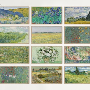 Samsung Frame TV Art Set of 12, Vintage Summer Collection Bundle, Summer Landscape Painting, Summer Landscape Frame TV Art, TVS 02