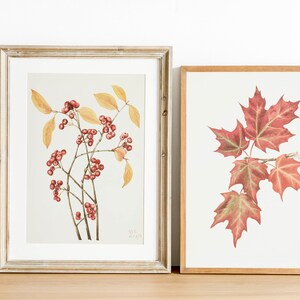 Herbst Wandkunst, Herbst Farben Wandkunst 2er Set, Vintage Herbst druckbare Wandkunst, Herbst Dekor, Herbst Poster, Thanksgiving Dekor