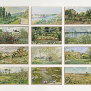 Samsung Frame TV Art Set of 12, Vintage Summer Collection Bundle, Summer Landscape Painting, Summer Landscape Frame TV Art, TVS 04