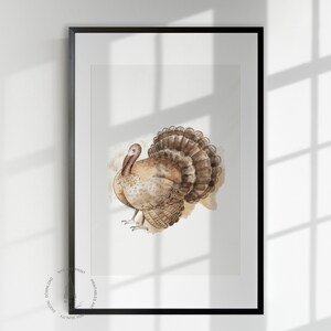 Turkey Printable, Thanksgiving Decor, Watercolor Turkey Digital Print ...