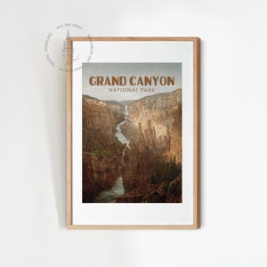 Grand Canyon National Park Poster, Vintage National Park Print, Grand Canyon National Park Painting, Grand Canyon Print, Digital Download