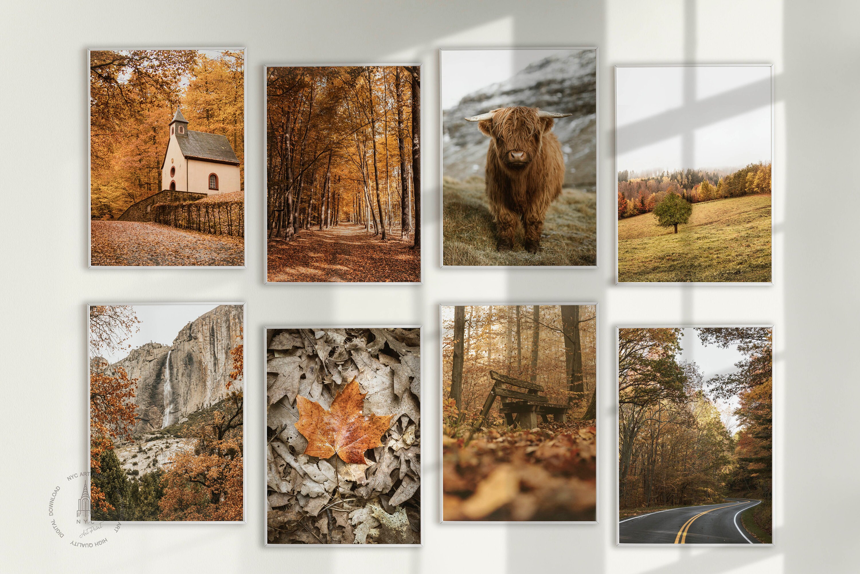 Fall Wall Art, Autumn Gallery Wall Set of 16, Autumn Printable Wall Art ...