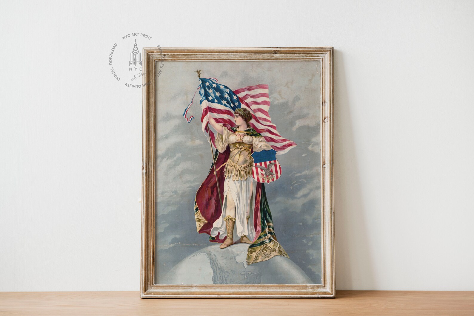 Vintage 4th of July Gallery Wall Print Set of 12, American Flag ...