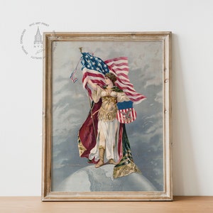 Vintage 4th of July Gallery Wall Print Set of 12, American Flag ...