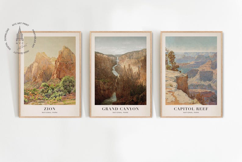 Grand Canyon National Park Poster, Arizona Travel Print, Home Decor, Wall Art Painting, Hiking Gift, capitol reef national park poster, zion national park digital download, Grand Canyon National Park Travel Poster, Grand Canyon Travel Poster Print, National Parks Wall Art, Wall Art Gallery, Canyon Wall Art