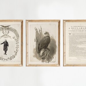 Vintage 4th of July Gallery Wall Print Set of 12, American Flag ...