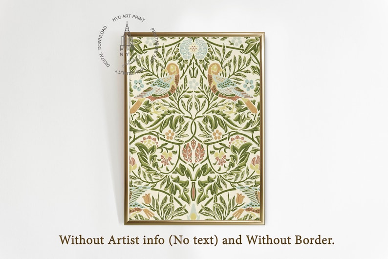 Set van 12 William Morris-posters voor aan de muur, vintage tentoonstellingsposters, William Morris-poster, botanische muurdecoratie, bloemenpatroon, WM01 afbeelding 9