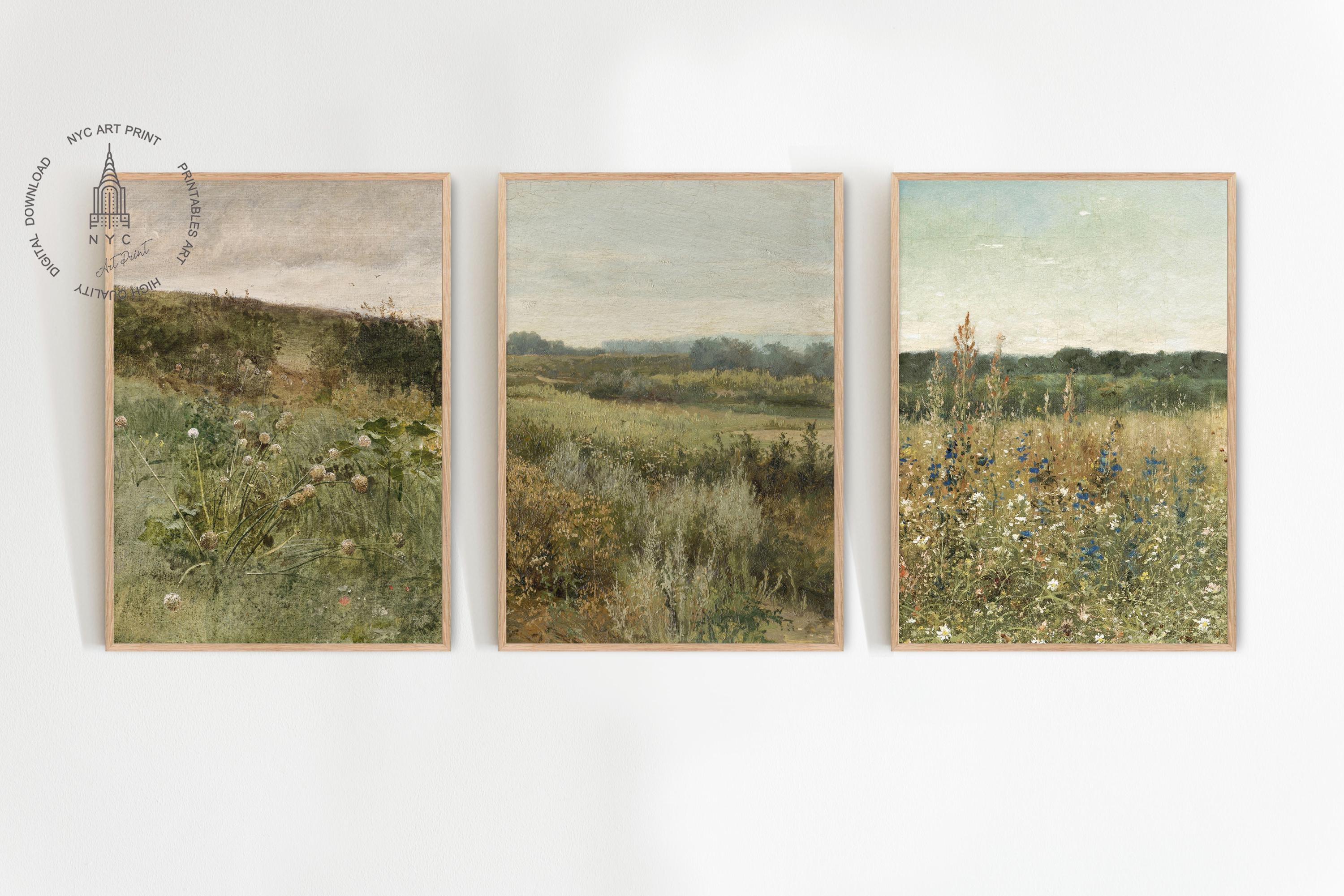 Vintage Wildflower Field Gallery Wall Set of 12, Wildflower Field Print ...