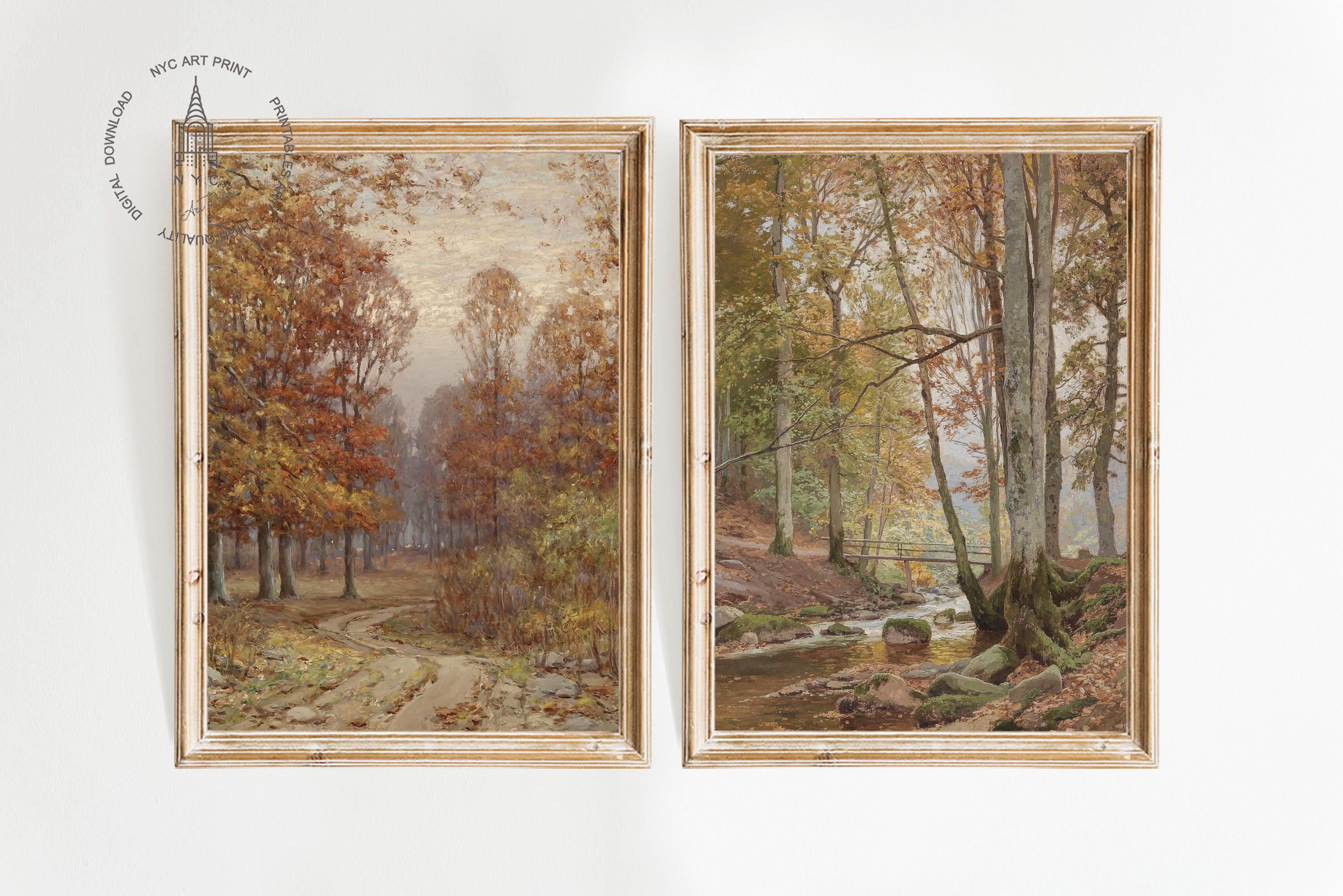 Vintage Autumn Gallery Wall Set of 8, Autumn Printable Wall Art, Fall ...