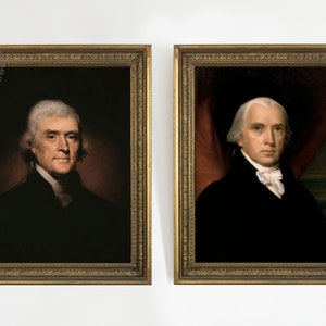 (left)  Thomas Jefferson
(right) James Madison