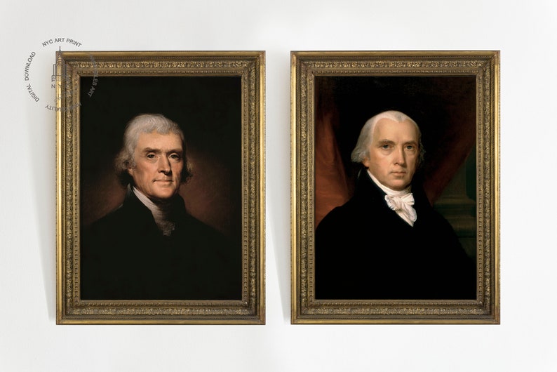 (left)  Thomas Jefferson
(right) James Madison