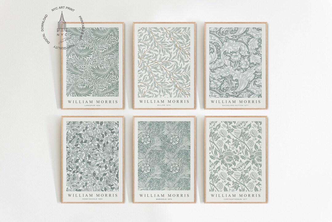 William Morris Prints Gallery Wall Set of 6, William Morris Poster ...