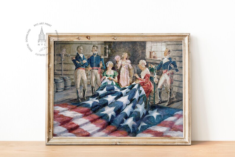 Vintage 4th of July Gallery Wall Print Set of 12, American Flag ...