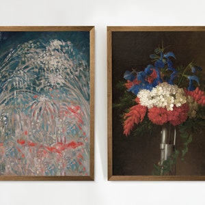 Fireworks and Patriotic Bouquet 1861 by George Henry Hall