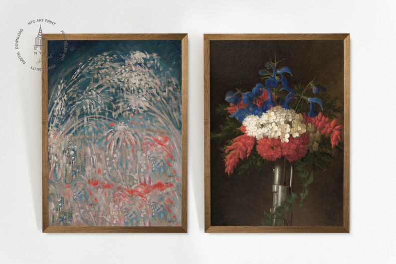 Fireworks and Patriotic Bouquet 1861 by George Henry Hall