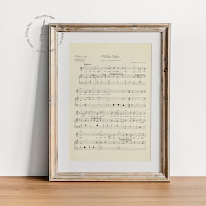 O Holy Night Printable Christmas Hymn, Christmas Prints, Vintage Christmas Printable, Antique ...