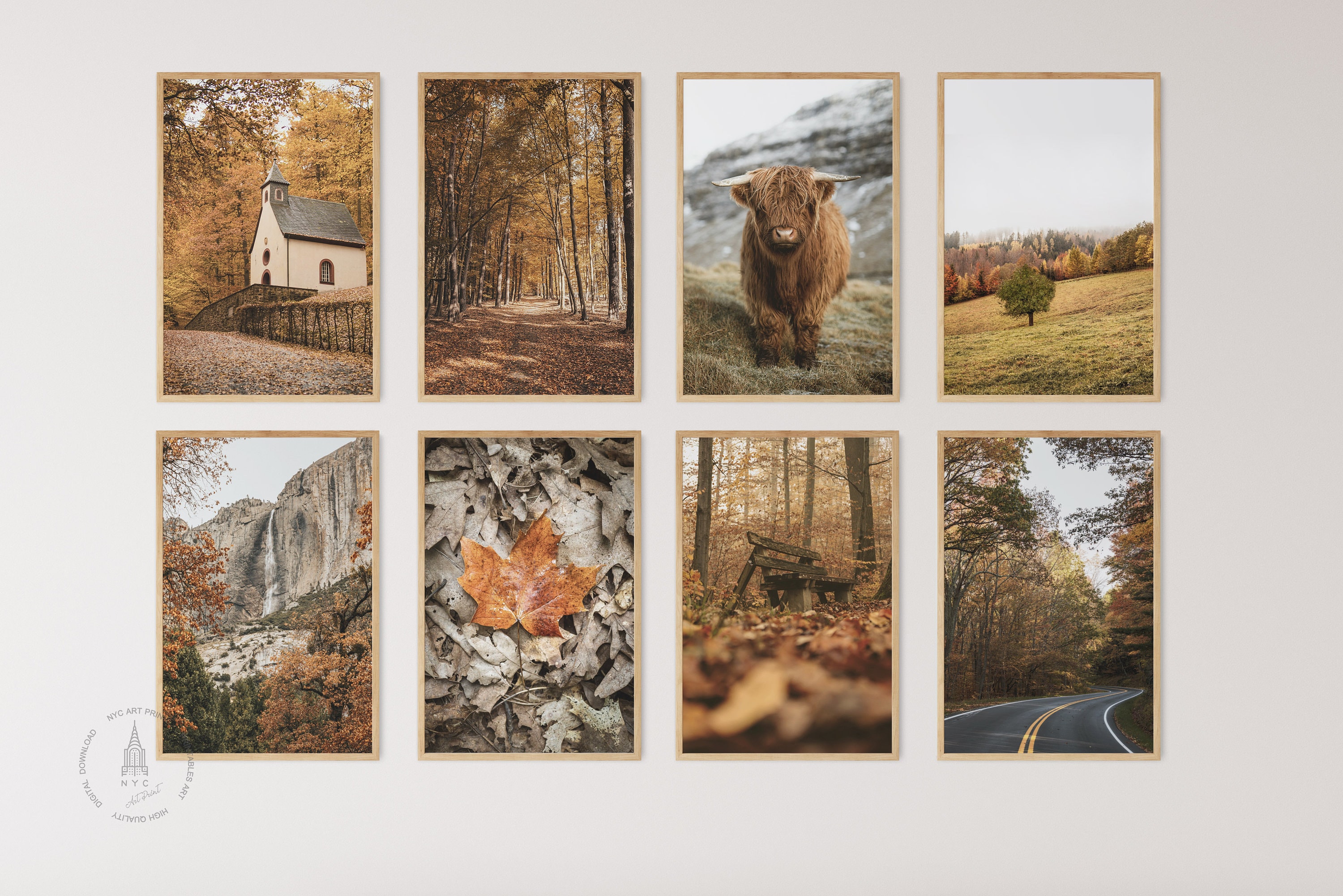 Fall Wall Art, Autumn Gallery Wall Set of 16, Autumn Printable Wall Art ...